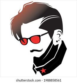 vector hair image for boy. boy hair vector art icon design.men hair style