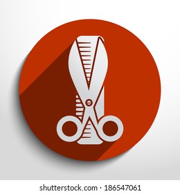 Vector hair salon tools with scissors and comb