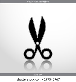 Vector hair salon tools with scissors and comb