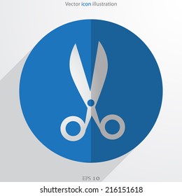 Vector hair salon tools with scissors and comb