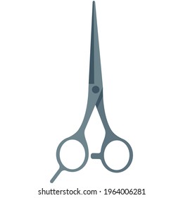 Vector hair scissors isolated on white background