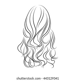 Vector hair styling illustration.