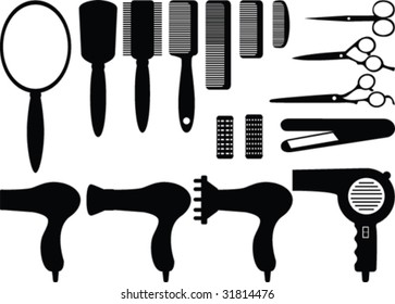 Vector hairdresser tools