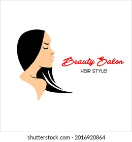 vector hairstyle beauty salon logo design