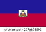 Vector HAITI flag, official colours, illustration. EPS10. vector background of HAITI flag, 
HAITI Flag in circle