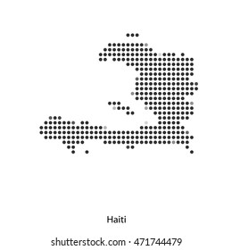 Vector Haiti map mosaic of dots
