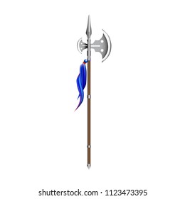 Vector halberd on a white background
