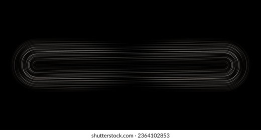 Vector half circle lines flowing dynamic pattern black grey gradient isolated on black background in concept speed, technology, digital, modern