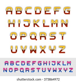 letras de tipo de letra de corte medio vectorial