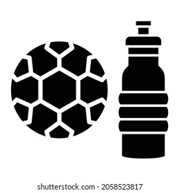 Vector Half Time Glyph Icon Design
