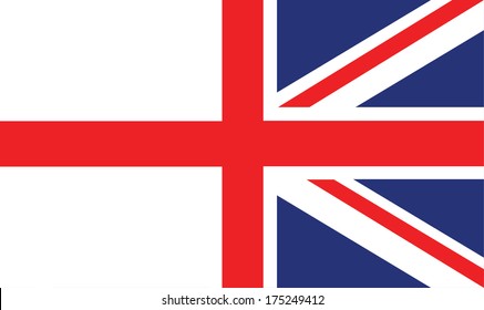 vector of half uk and england flag