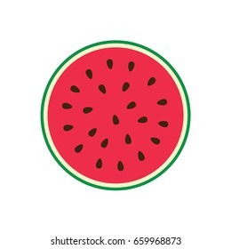 Vector half of a watermelon. Illustration.