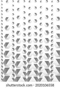 Vector halftone abstract background. Monochrome triangle mesh, hexagon. Modern polygonal texture.