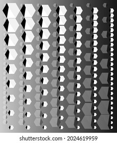 Abstrakter Vektorhintergrund. Monochrome Dreieck-Masche, Sechseck. Moderne polygonale Textur.