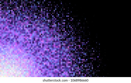 Vector halftone backdrop. Dot pattern. Purple, white and black colors. Abstract background. Noise. Circles fond