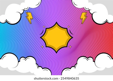 vector halftone background abstract colofull template comic cartoon