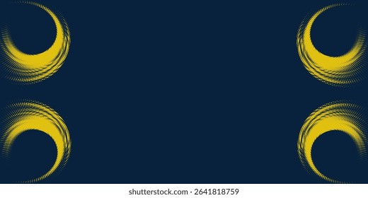 Vector halftone background of blue and yellow colors, abstract raster monochrome printing.modern.Eps 10.