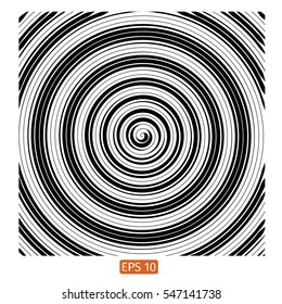 Vector halftone background. Concentric circles. Spiral, Line
