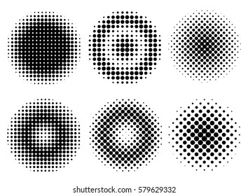 Vector halftone background. Halftone dots design element.