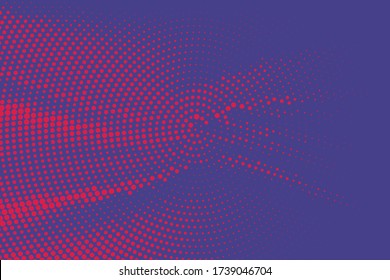 Vector Halftone background. Purple Digital gradient. Dotted pattern with circles, dots, point large scale. Design element for web banners, posters, cards, wallpapers, sites, panels.