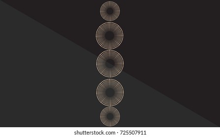 Vector halftone background with shiny circles.