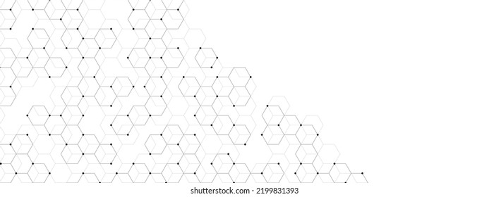 Vector halftone background technology. Design of poster honeycombs. Texture lines, dots, hexagonal pattern. Information grid. Digital communication. Cells, data stores. Banner of medicine, social