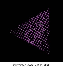 vector halftone background with triangles that form gradations that can be used as a background and design element with a futuristic technology theme