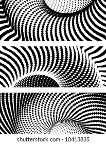 vector halftone banners