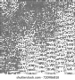 Vector halftone black and white. The texture of the spots of ink print and design. Abstract monochrome background