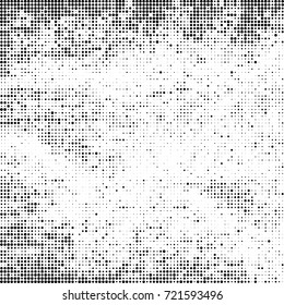 Vector halftone black and white. The texture of the spots of ink print and design. Abstract monochrome background