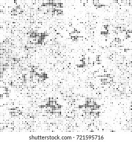 Vector halftone black and white. The texture of the spots of ink print and design. Abstract monochrome background