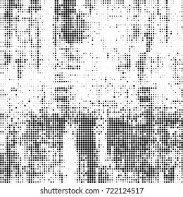 Vector halftone black and white. The texture of the spots of ink print and design. Abstract monochrome background