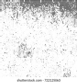 Vector halftone black and white. The texture of the spots of ink print and design. Abstract monochrome background