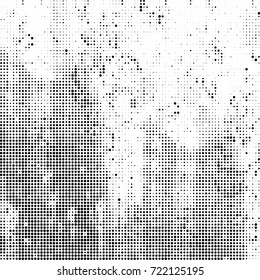 Vector halftone black and white. The texture of the spots of ink print and design. Abstract monochrome background