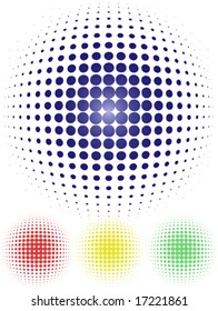 Vector halftone circle