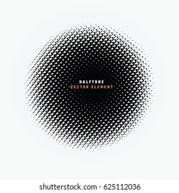 Vector halftone circle.