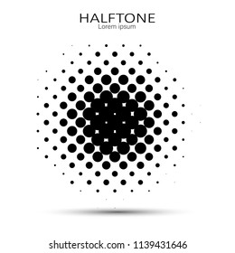Vector halftone circles. Abstract halftone. Abstract dots. Vector illustration.