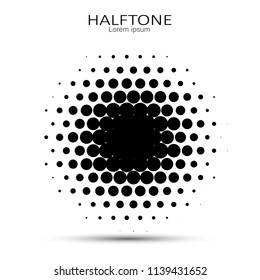 Vector halftone circles. Abstract halftone. Abstract dots. Vector illustration.