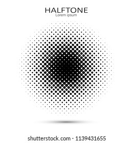 Vector halftone circles. Abstract halftone. Abstract dots. Vector illustration.