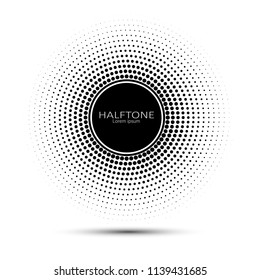 Vector halftone circles. Abstract halftone. Abstract dots. Vector illustration.