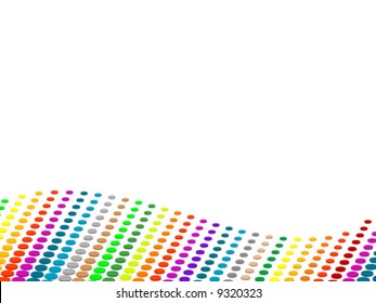 Vector halftone colorful dots background.