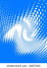 vector halftone curl, without gradient
