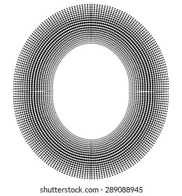 Vector Halftone Dark Symbols Isolated on White Background