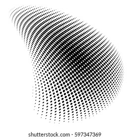 Vector of Halftone Dot Pattern On White Background