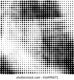 Vector Seamless Pattern Monochrome Background Halftone Stock Vector ...