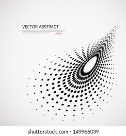 Vector halftone dots 3D background. Illustration for you design. 