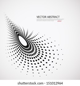 Vector halftone dots 3D background. Illustration for you design.