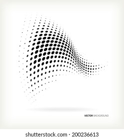 Vector halftone dots abstract background