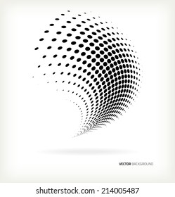 Vector halftone dots abstract background