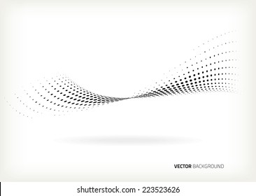 Vector halftone dots abstract background